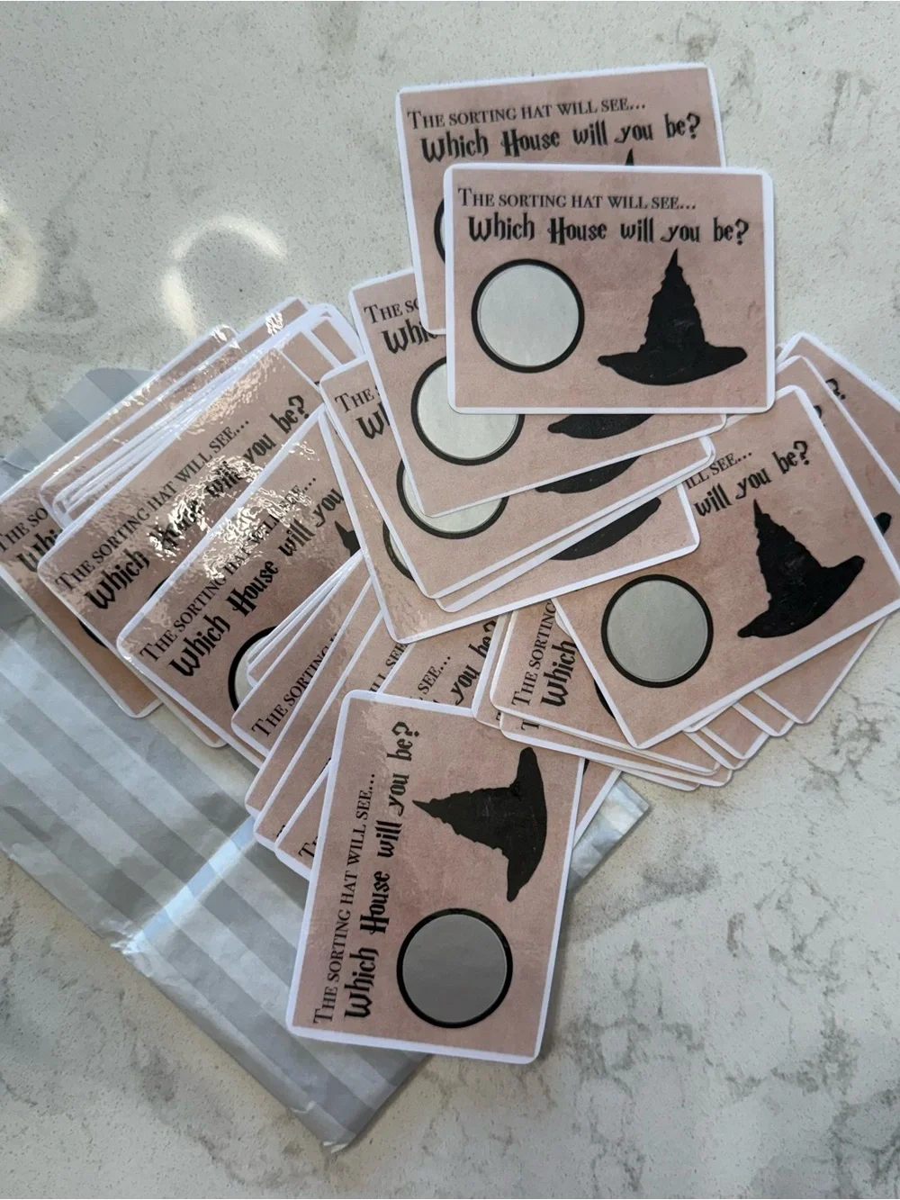 Harry Potter Sorting Hat Scratch Card-What house will you be?